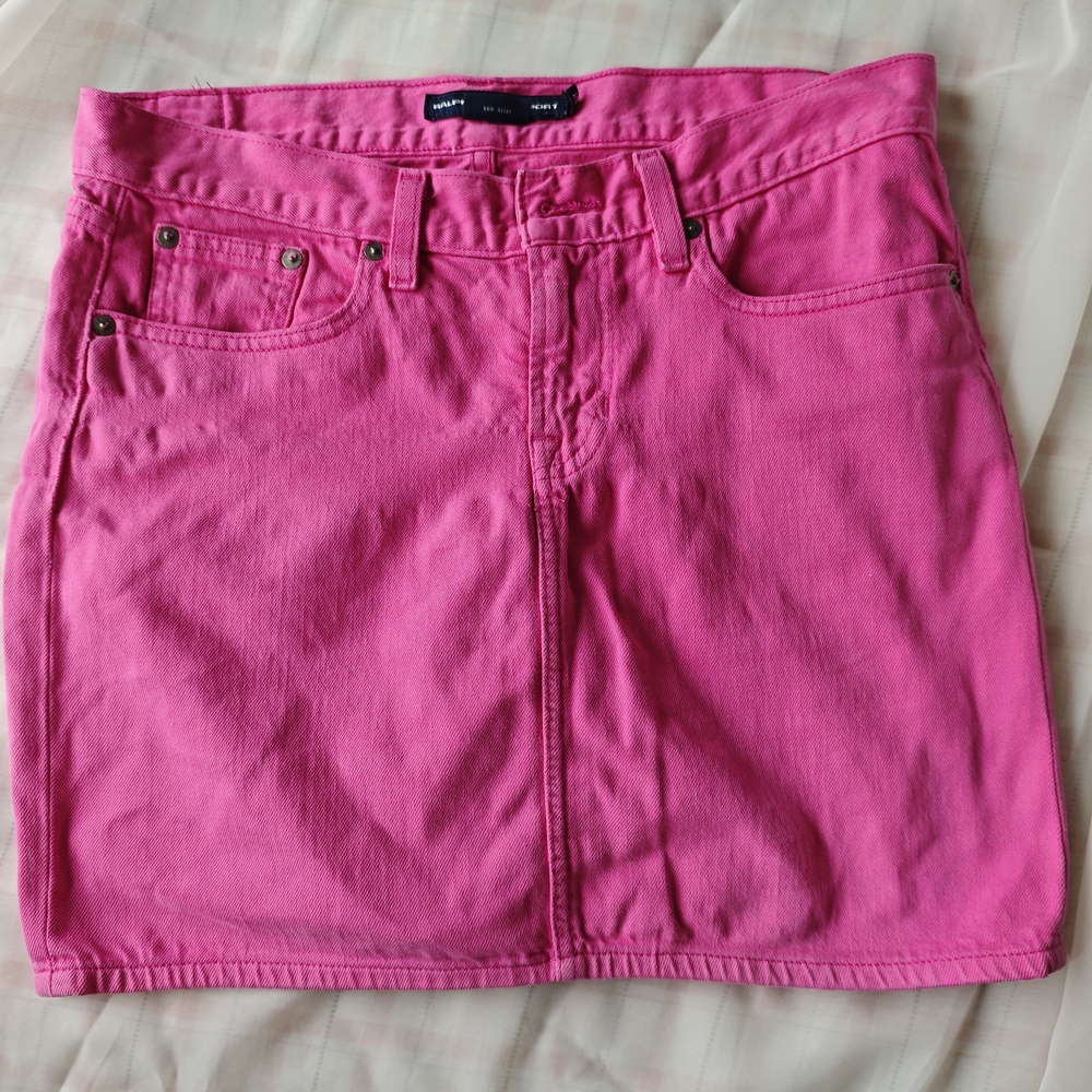 Ralph Lauren Sport Fuchsia Denim Skirt